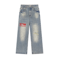 Vintage Wash Distressed Denim Jeans
