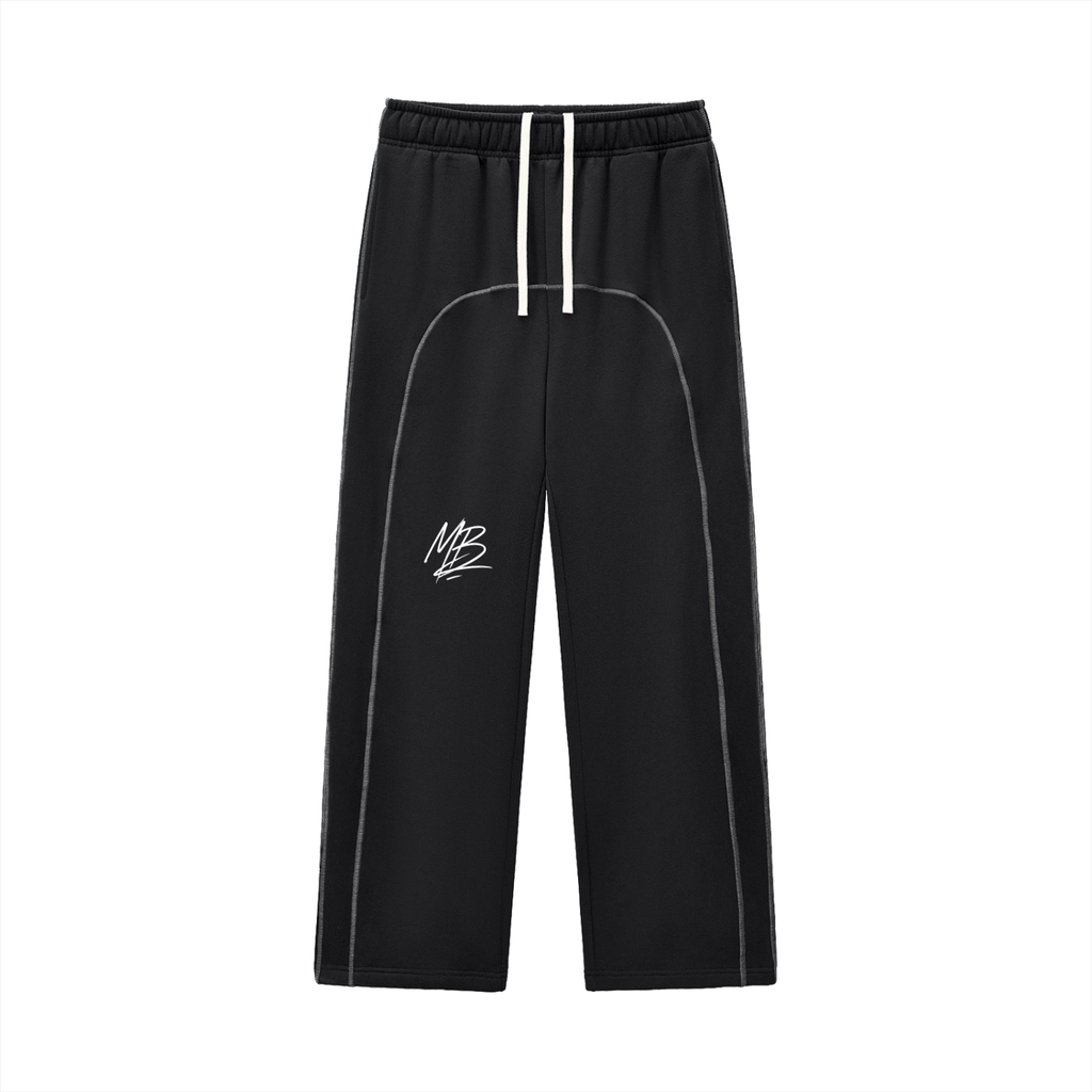Contrast-Stitched Fleece Sweatpants