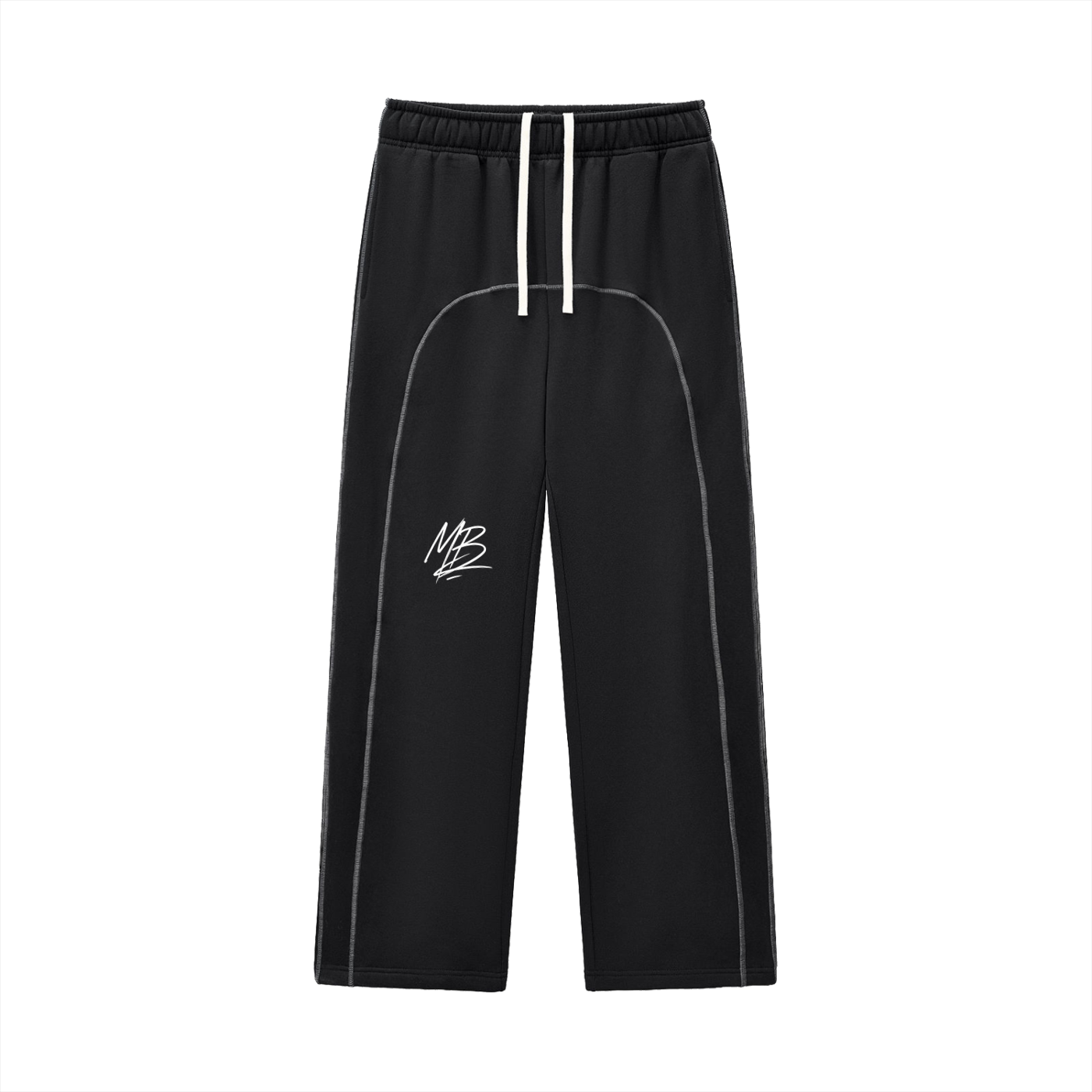 Contrast-Stitched Fleece Sweatpants