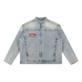 Vintage Wash Zip Denim Jacket