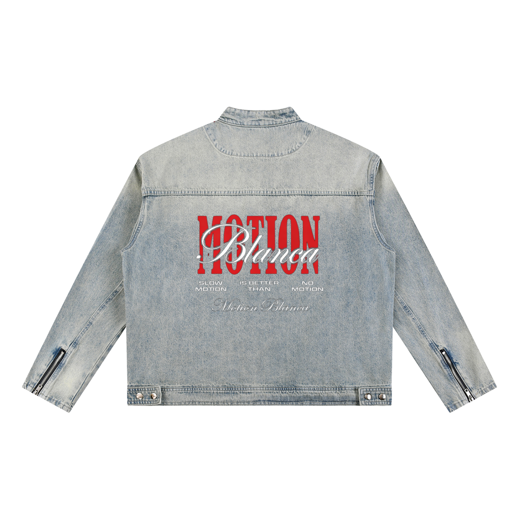 Vintage Wash Zip Denim Jacket