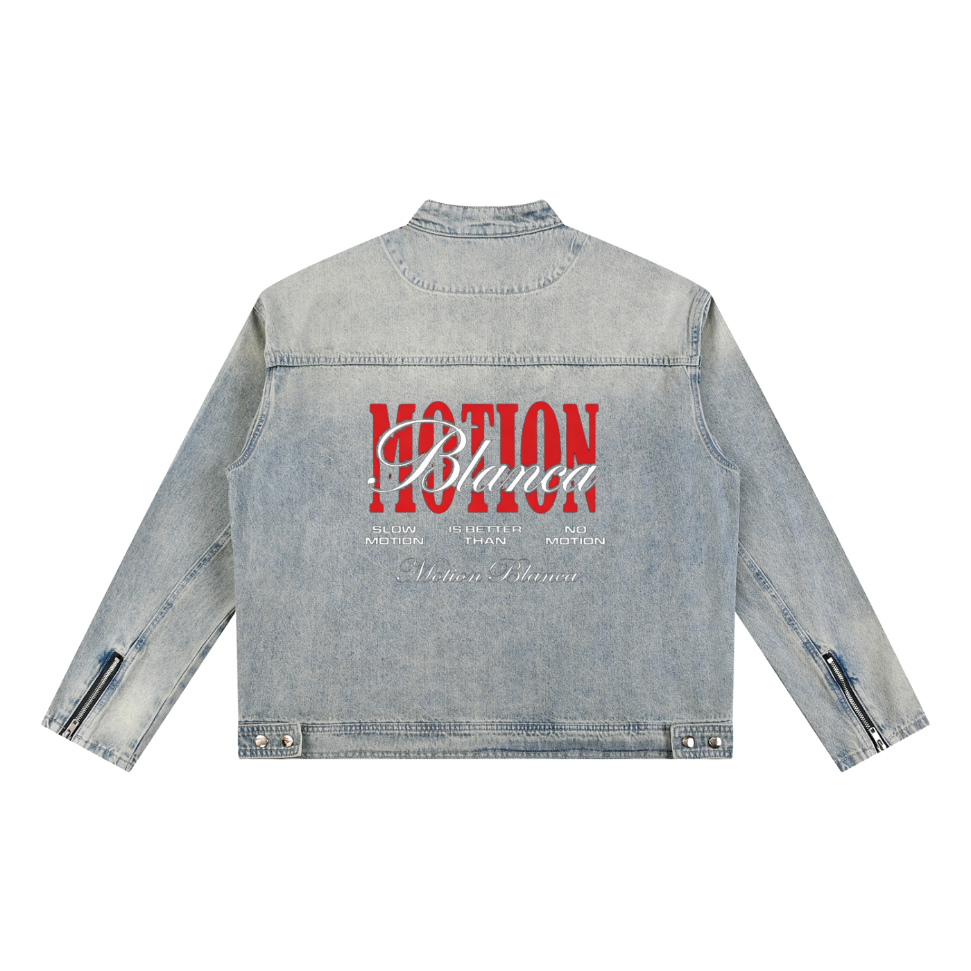 Vintage Wash Zip Denim Jacket